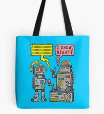 Robot Talk Tote Bag