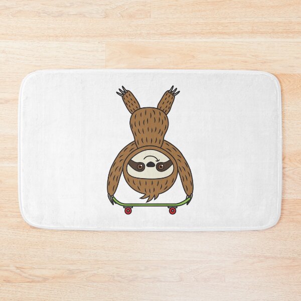 Item preview, Skate Sloth Hand Stand Funny Cartoon skater skateboarding Cute Character designed and sold by LD ART.