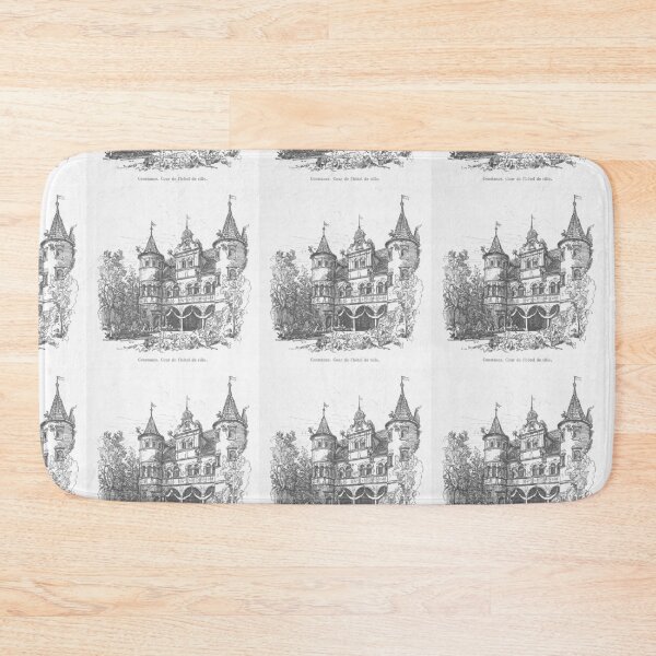 Item preview, French Villa vintage architectural sketch designed and sold by Vintage Designs +.