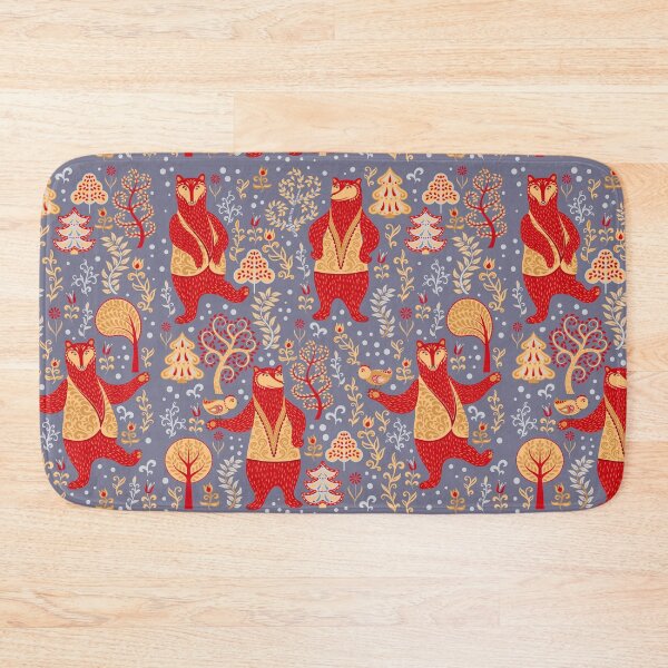 Item preview, Dancing bears with birds in a fairy forest. Folk Art.  designed and sold by Skaska.