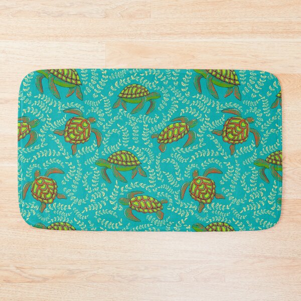 Item preview, Turtles and algae on a turquoise background. designed and sold by Skaska.