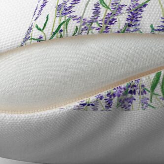 Alternate view of purple lavender horizontal watercolor Throw Pillow