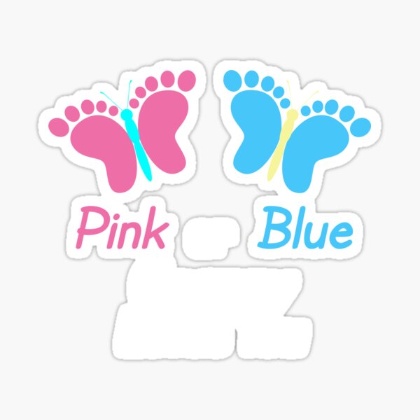 30 Gender Reveal Party Stickers Baby Shower I Guess Boy / Girl Pink Blue  Feet