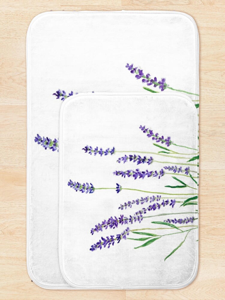 Alternate view of purple lavender  Bath Mat