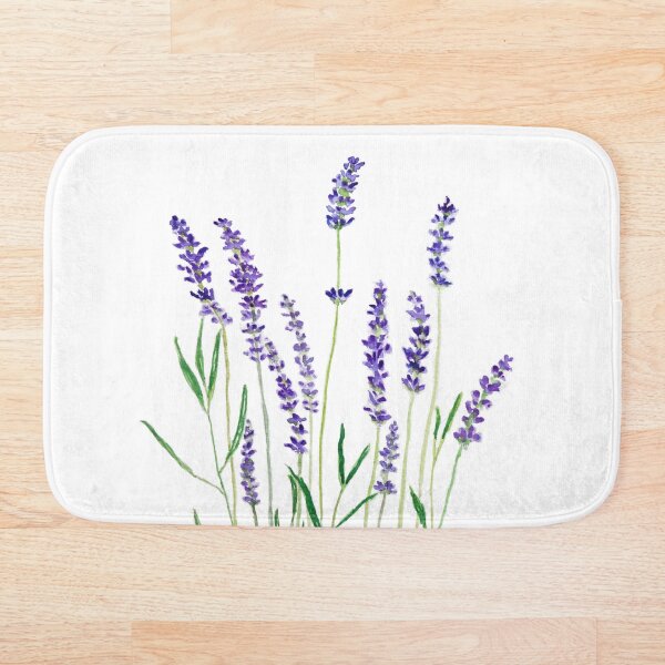 purple lavender Bath Mat