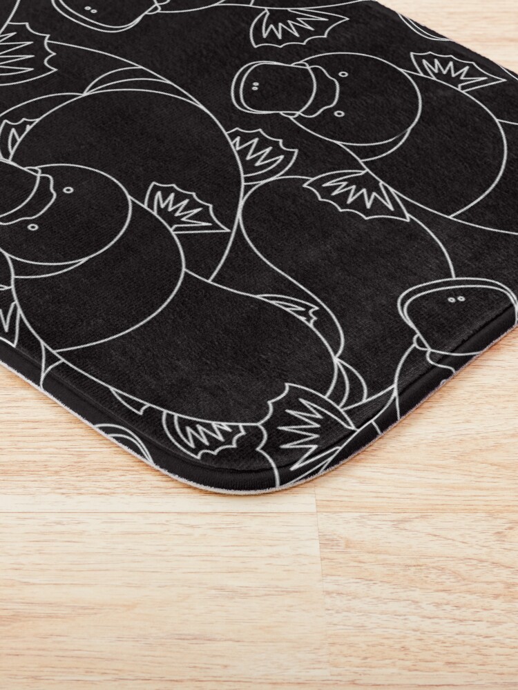 Alternate view of Minimalist Platypus Black and White Bath Mat