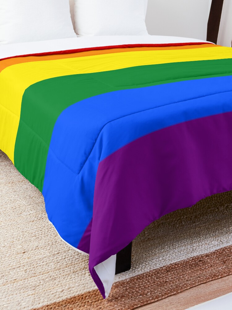 Alternate view of Pride rainbow flag Comforter