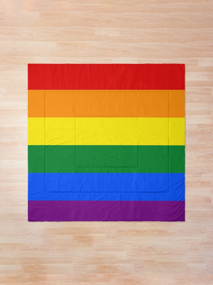 Alternate view of Pride rainbow flag Comforter