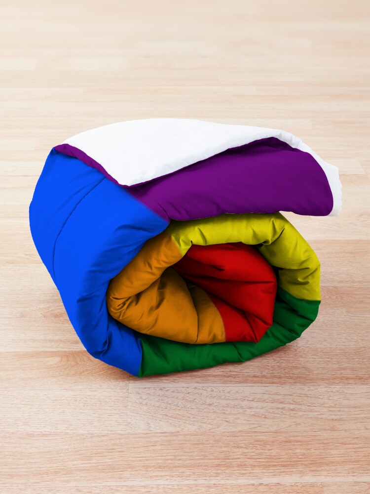 Alternate view of Pride rainbow flag Comforter