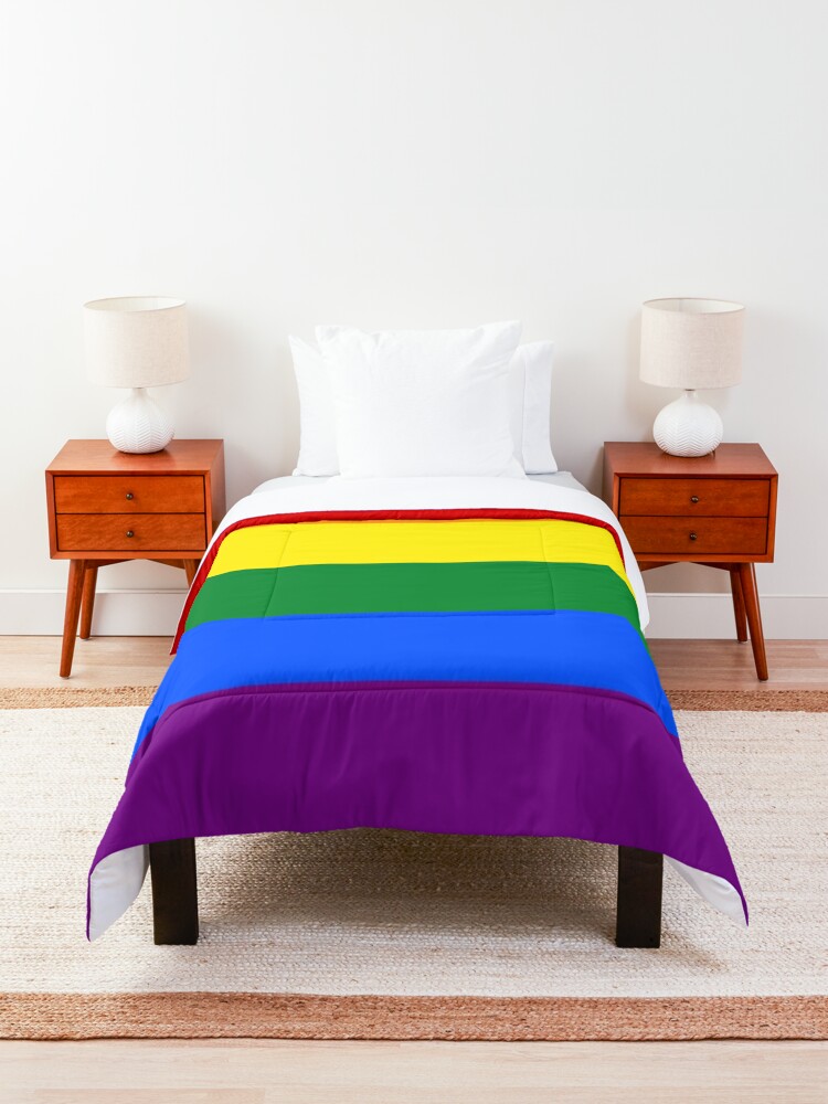 Alternate view of Pride rainbow flag Comforter