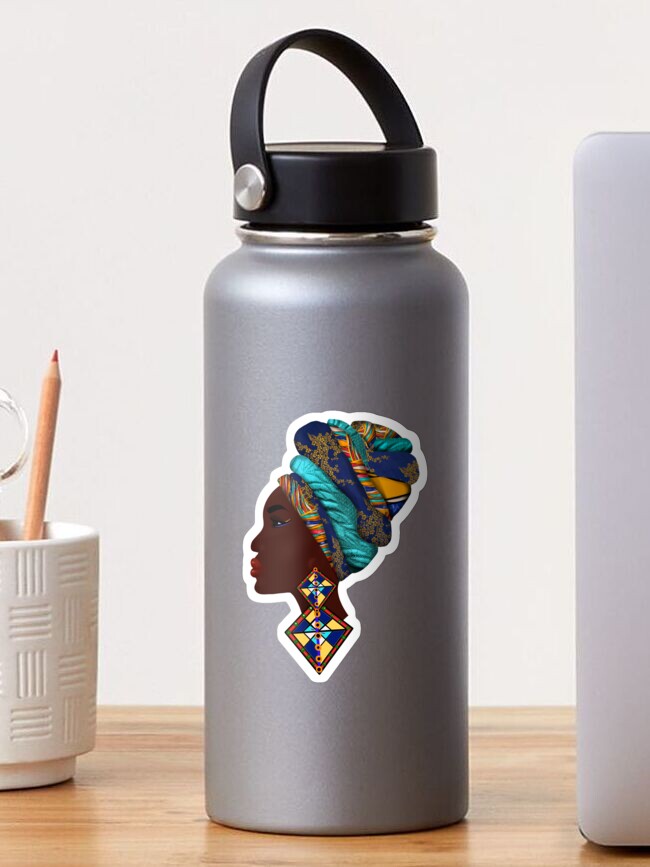 Aperçu 1 sur 3. Sticker avec l'œuvre Art de la femme africaine créée et vendue par bambino12345678.
