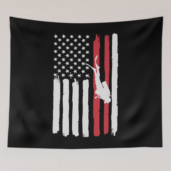 Item preview, Diving American Flag designed and sold by 4tomic.