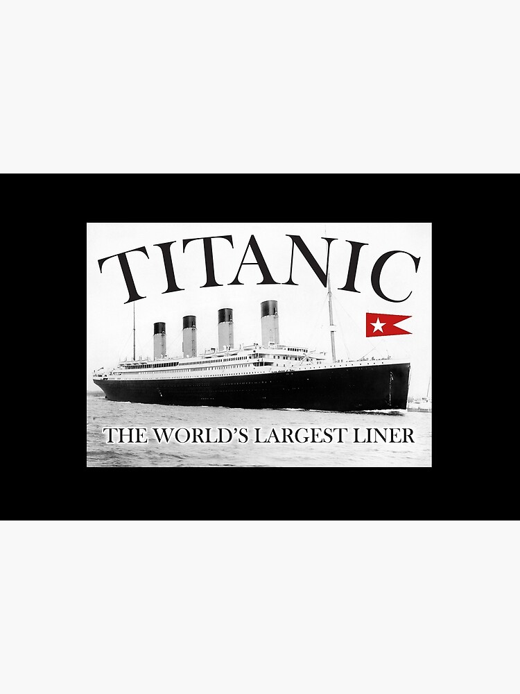 TITANIC, RMS Titanic, Cruise, Ship, Disaster. On Black. by TOMSREDBUBBLE
