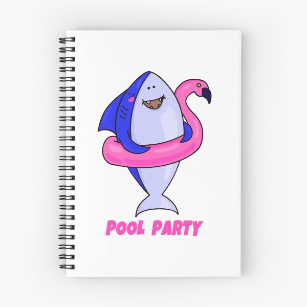 Item preview, Hawaiian Shark Pool Party Flamingo Float  designed and sold by Maryna Denysenko.