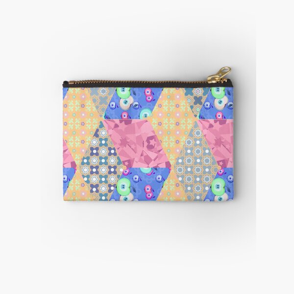 Item preview, Patchwork seamless pattern with geometric elements retro colors background designed and sold by fuzzyfox.