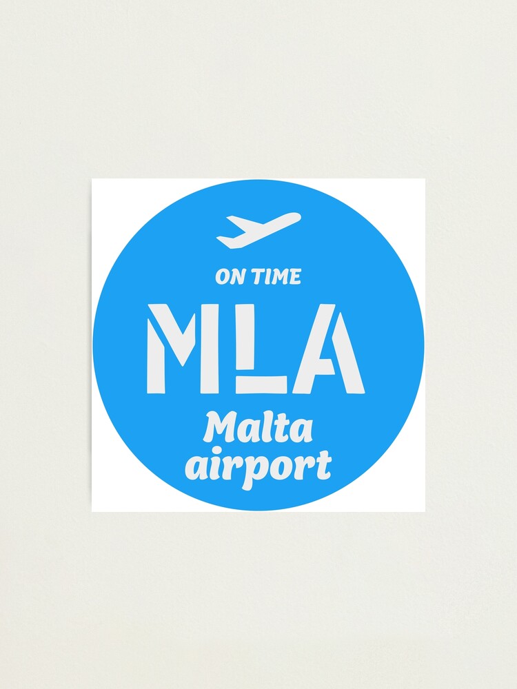 "Malta Sea airport sticker" Photographic Print for Sale by Aviators
