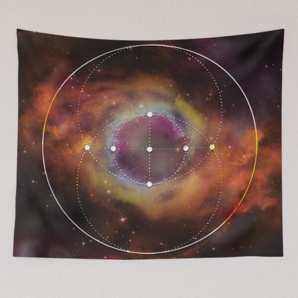 Aperçu de l'œuvre Le symbole de l'œil Vesica Piscis dans la nébuleuse de l'espace extra-atmosphérique créée et vendue par SignalControl.