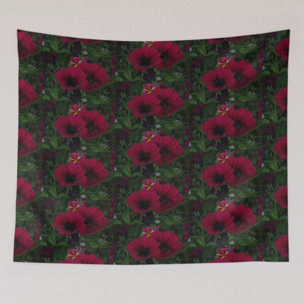 Item preview, Pink Shades of Flowers with Green Leaves  designed and sold by LemonsandInk.