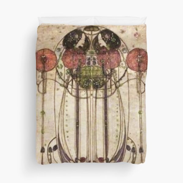 Charles Rennie Mackintosh. The Wassail 1900 (Detail, Crop). Duvet Cover