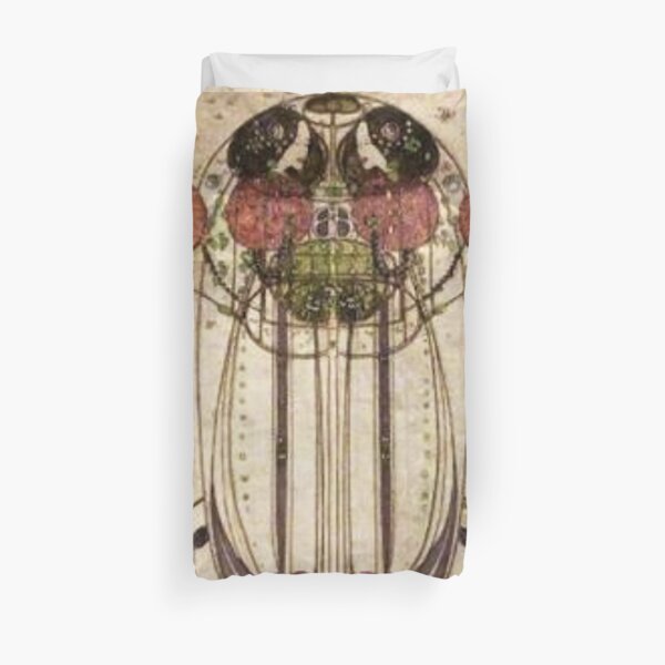 Charles Rennie Mackintosh. The Wassail 1900 (Detail, Crop). Duvet Cover