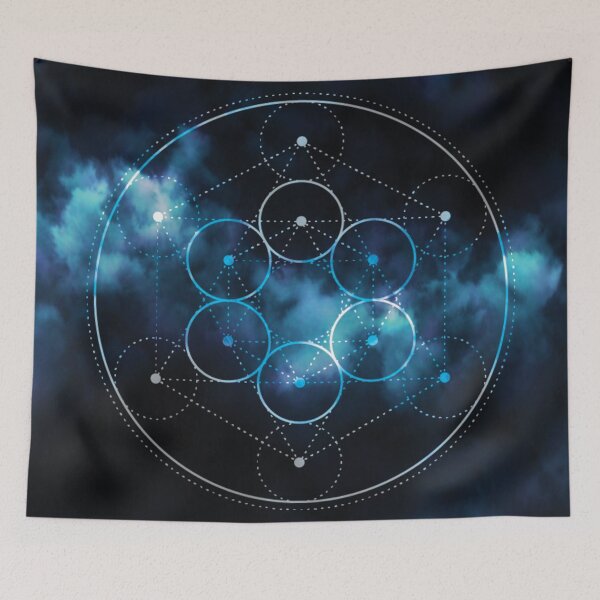 Aperçu de l'œuvre Le symbole de la formation de l'hexagone et les nuages de la nébuleuse dans l'espace créée et vendue par SignalControl.