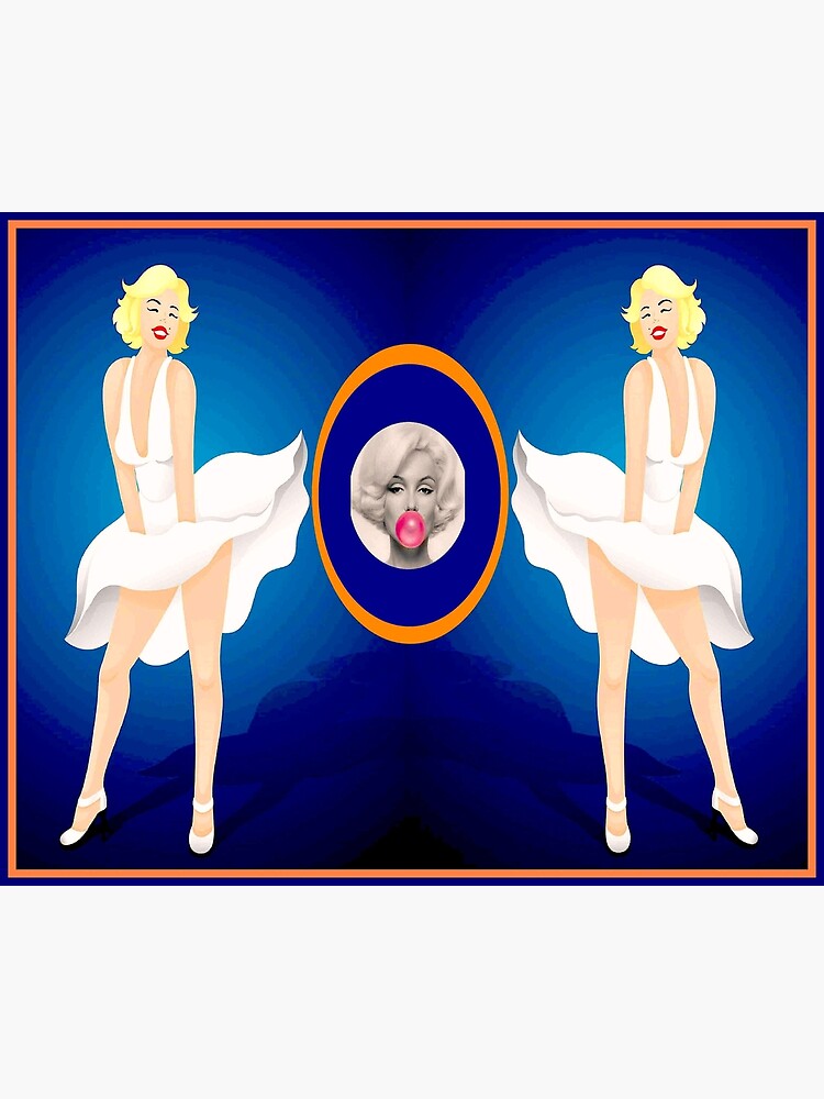 Disover MARILYN MONROE : Bubble Blowing Print in Seven Year Itch Premium Matte Vertical Poster