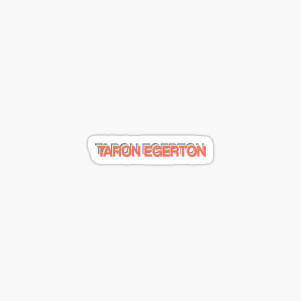 Taron Egerton Rainbow 3D Letters Sticker
