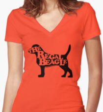 Three's Company - The Regal Beagle Fitted V-Neck T-Shirt