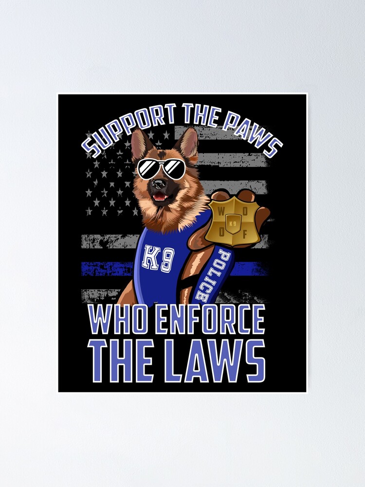 Thin Blue Line K9 Shirt German Shepherd Police Officer Gifts T-Shirt