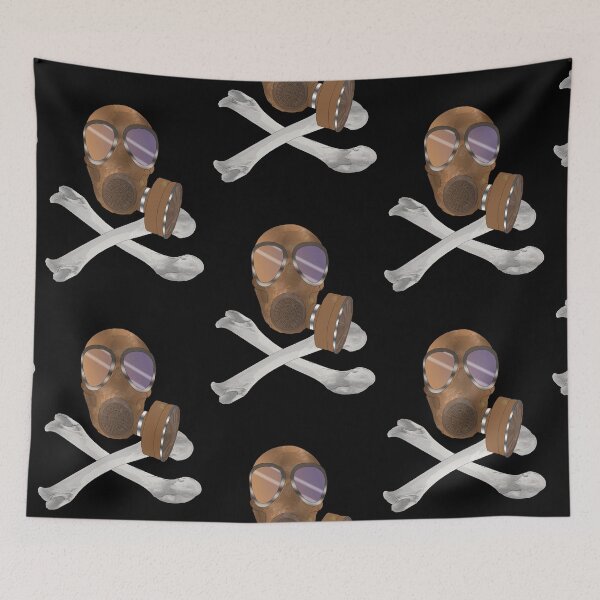 Item preview, gas mask cross bones designed and sold by IanByfordArt.