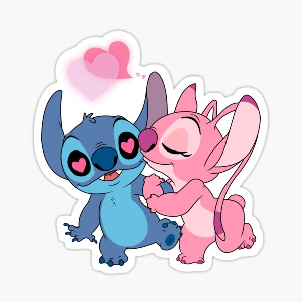 Download Stitch And Angel Stickers | Redbubble