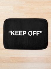 Off White Ikea Keep Off Teppich schwarz / weiß Virgil Abloh - Weihnachten St. Valentinstag Neujahr Tshirt Geschenkidee für Jungen Mädchen Frauen Männer Badematte