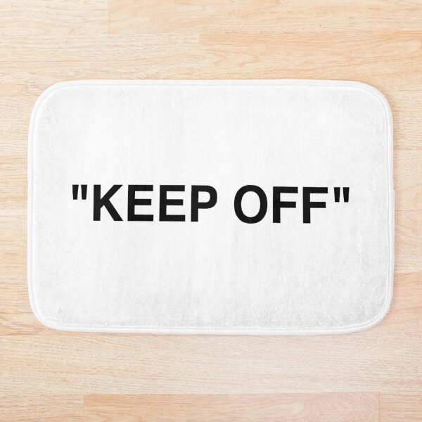 Off White Ikea Keep Off Rug Black/White Virgil Abloh - Christmas St Valentines Day New Year Tshirt Gift Idea for Boys Girls Women Men Bath Mat