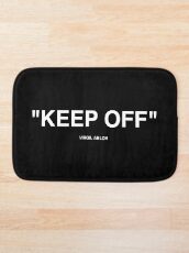 Off White Ikea Keep Off Teppich schwarz / weiß Virgil Abloh - Weihnachten St. Valentinstag Neujahr Tshirt Geschenkidee für Jungen Mädchen Frauen Männer Badematte