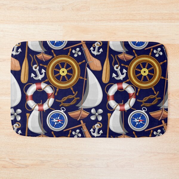 Item preview, Nautical Marine and Navy Equipment Pattern designed and sold by BluedarkArt.