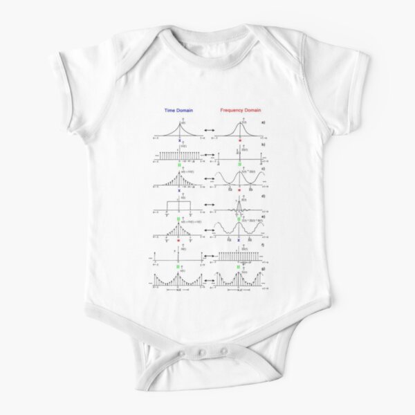 #Discrete #Fourier #Transform. #Diagram, graph, formula, chalk out, illustration, physics, graph plot, symbol, guidance, draft, sketch, science, research, scientific experiment Short Sleeve Baby One-Piece