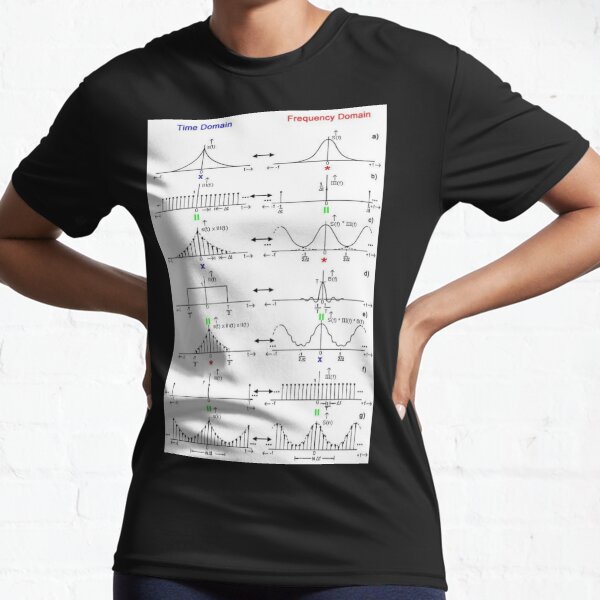 #Discrete #Fourier #Transform. #Diagram, graph, formula, chalk out, illustration, physics, graph plot, symbol, guidance, draft, sketch, science, research, scientific experiment Active T-Shirt