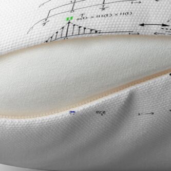 Alternate view of #Discrete #Fourier #Transform. #Diagram, graph, formula, chalk out, illustration, physics, graph plot, symbol, guidance, draft, sketch, science, research, scientific experiment Floor Pillow