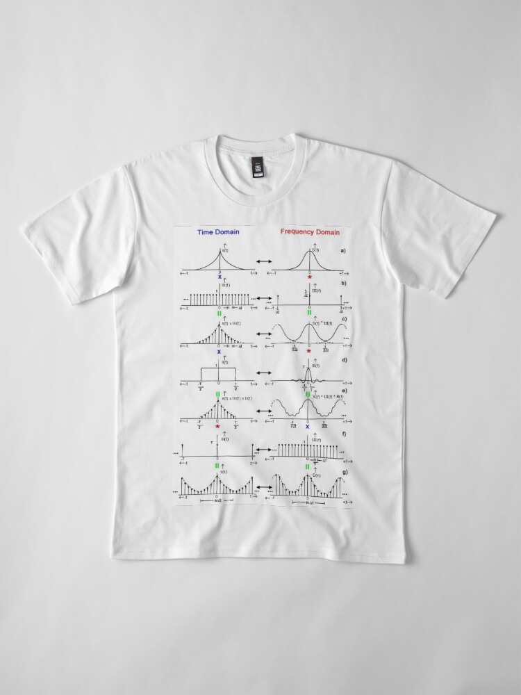Alternate view of #Discrete #Fourier #Transform. #Diagram, graph, formula, chalk out, illustration, physics, graph plot, symbol, guidance, draft, sketch, science, research, scientific experiment Premium T-Shirt