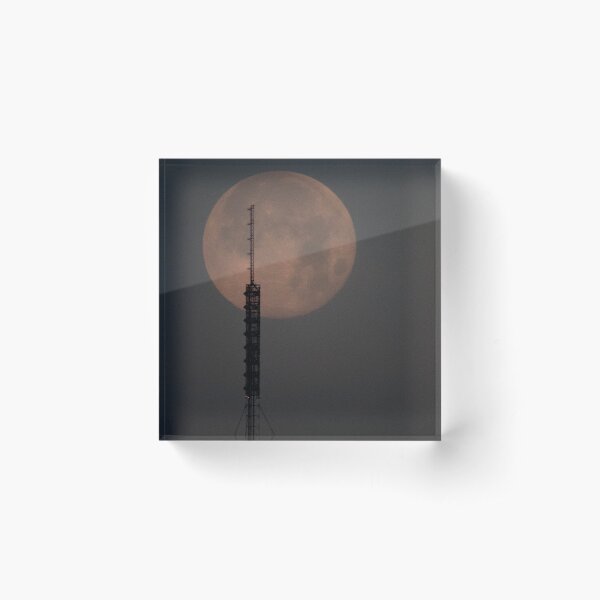 Fading Full Moon Acrylic Block