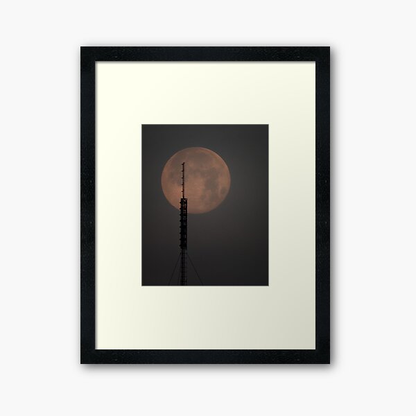 Fading Full Moon Framed Art Print