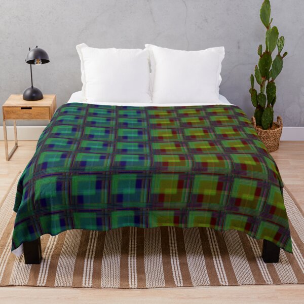 Item preview, Modern tartan in two halves - deep green red designed and sold by M-Lorentsson.