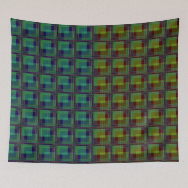 Item preview, Modern tartan in two halves - deep green red designed and sold by M-Lorentsson.