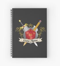 Game Master Red d20 Crest Spiral Notebook