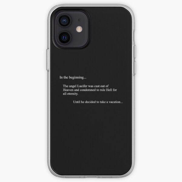 Au début ... - Lucifer (noir) Coque souple iPhone