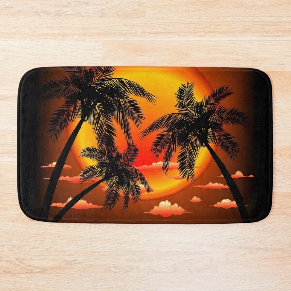Item preview, Warm Topical Sunset with Palm Trees designed and sold by BluedarkArt.