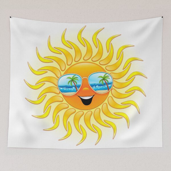 Item preview, Summer Sun Cartoon with Sunglasses designed and sold by BluedarkArt.