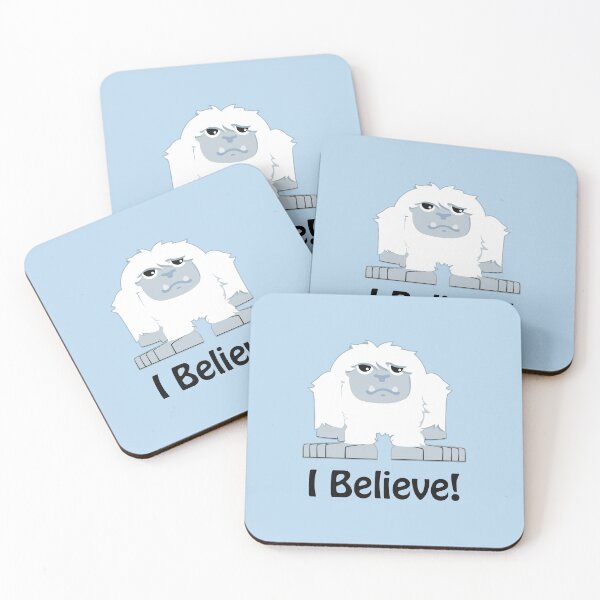 Item preview, I Believe Cute Blue and White Cartoon Yeti designed and sold by Hedgie Designs.