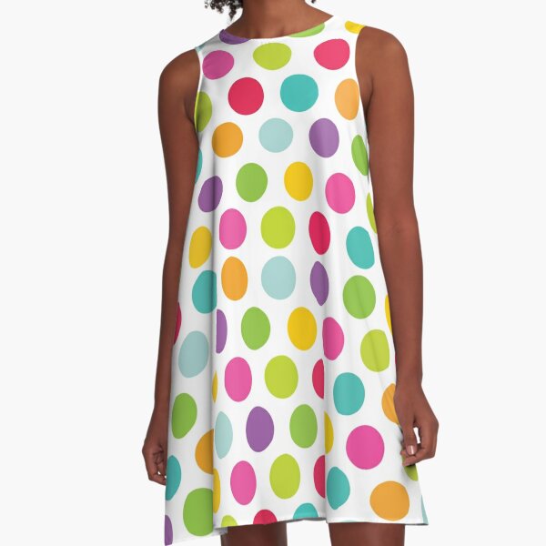 multi colored polka dot dress