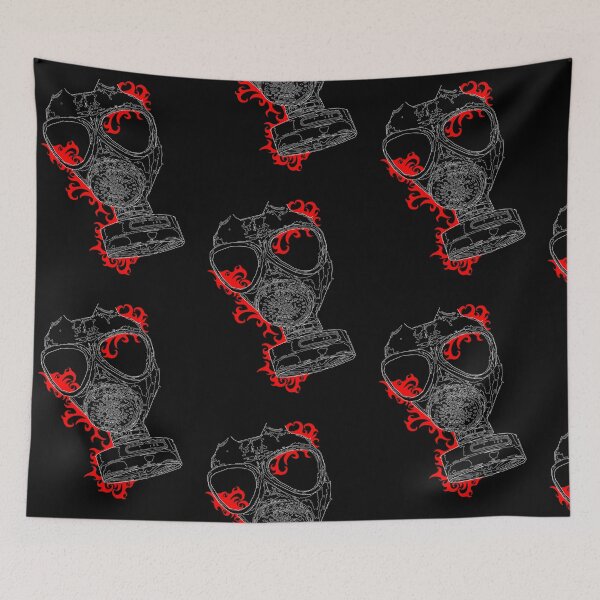 Item preview, gas mask red designed and sold by IanByfordArt.